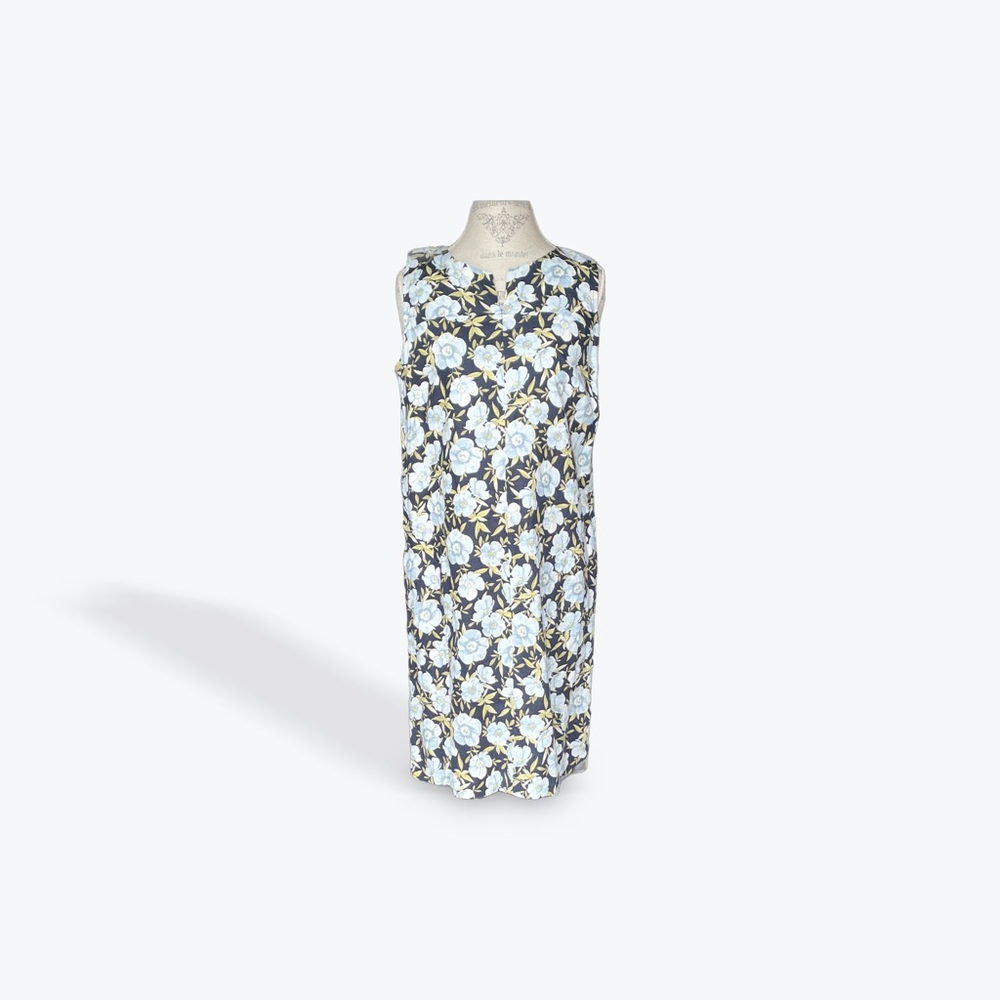 J. Jill Deep Blue Floral Dress
